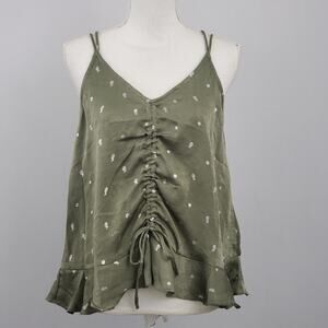 She + Sky Silky Pineapple Print Tank Top
